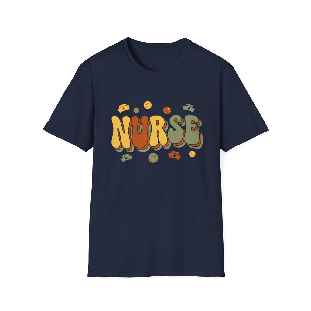 Groovy Bubble Letter Nurse T-Shirt