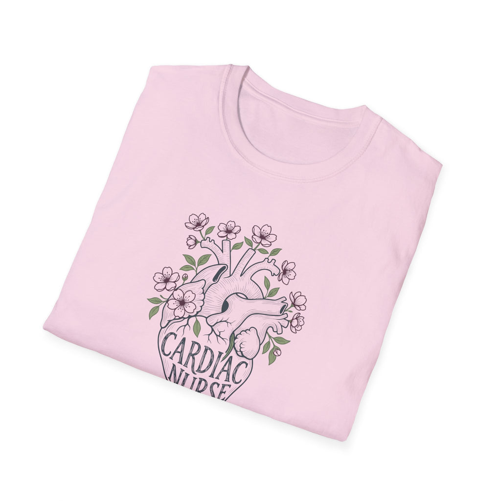 Cardiac Nurse floral Heart T-Shirt