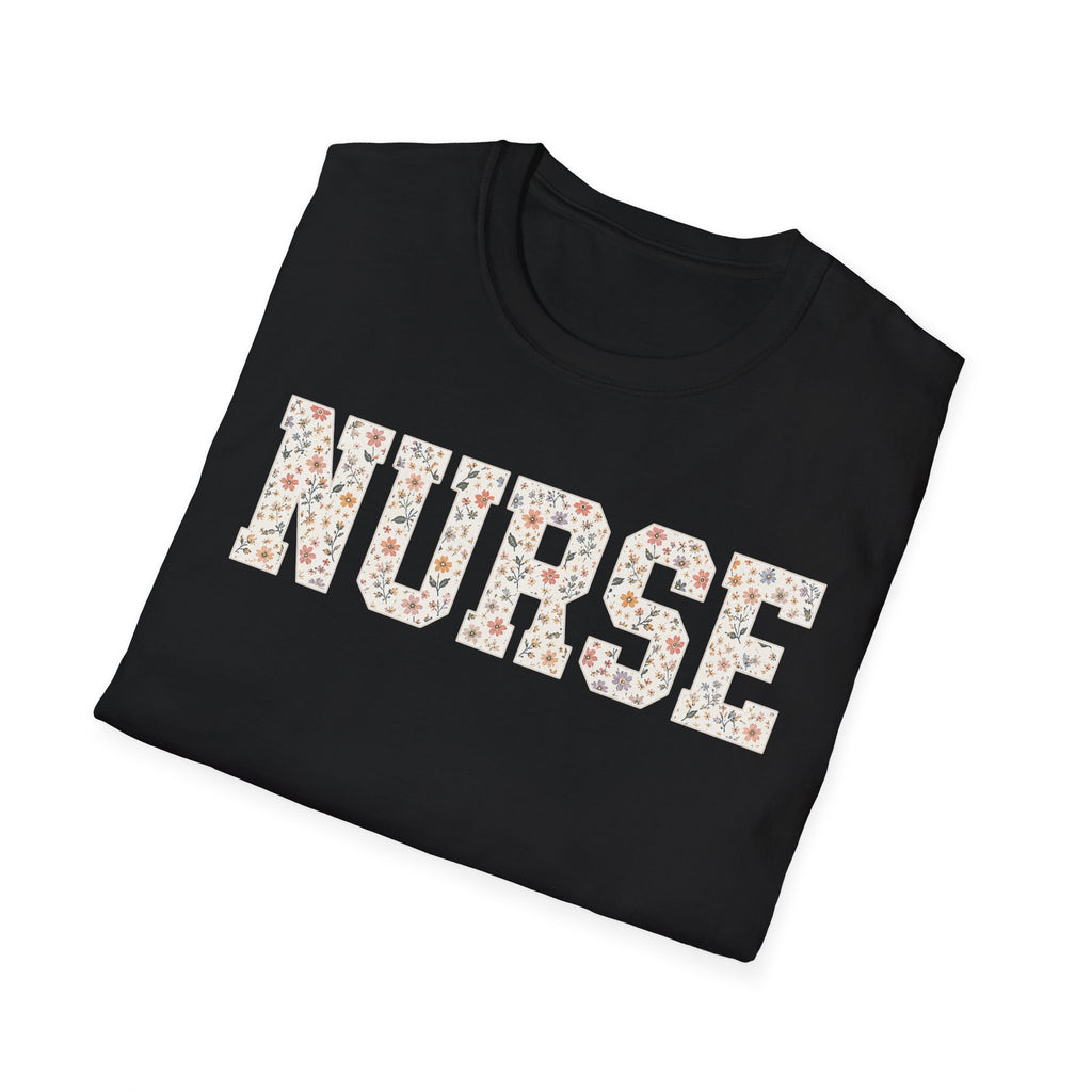 Varsity Floral Nurse T-Shirt