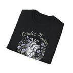 Cardiac Nurse Floral Heart T-Shirt
