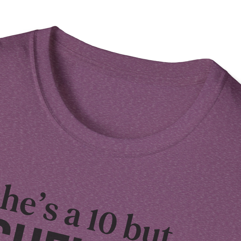 She's a 10 Emergency Nurse Heart Dark T-Shirt