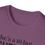 She's a 10 Emergency Nurse Heart Dark T-Shirt