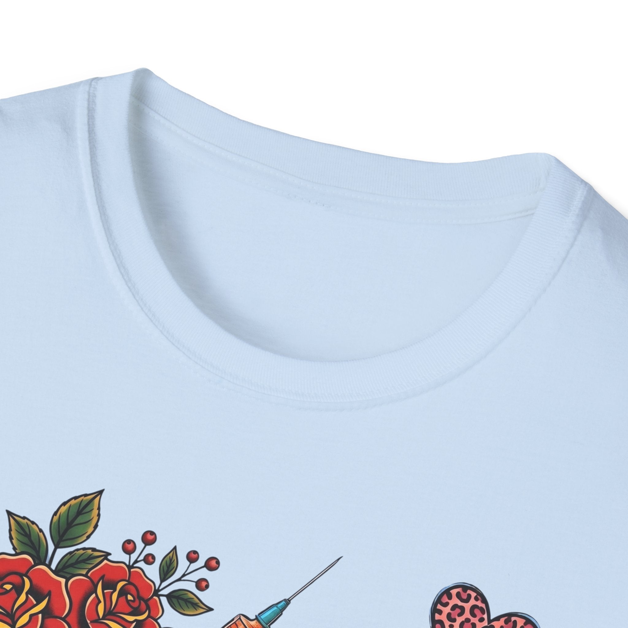 Fun Rainbow Cheetah Nurse T-Shirt