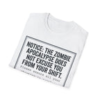 Zombie Apocalypse Notice T-Shirt