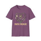 NICU Nurse Floral Stethoscope T-Shirt