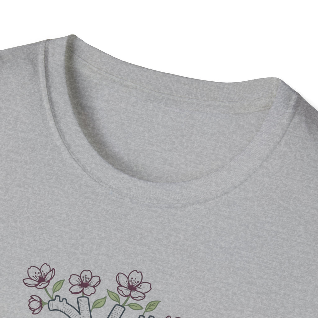 Cardiac Nurse floral Heart T-Shirt