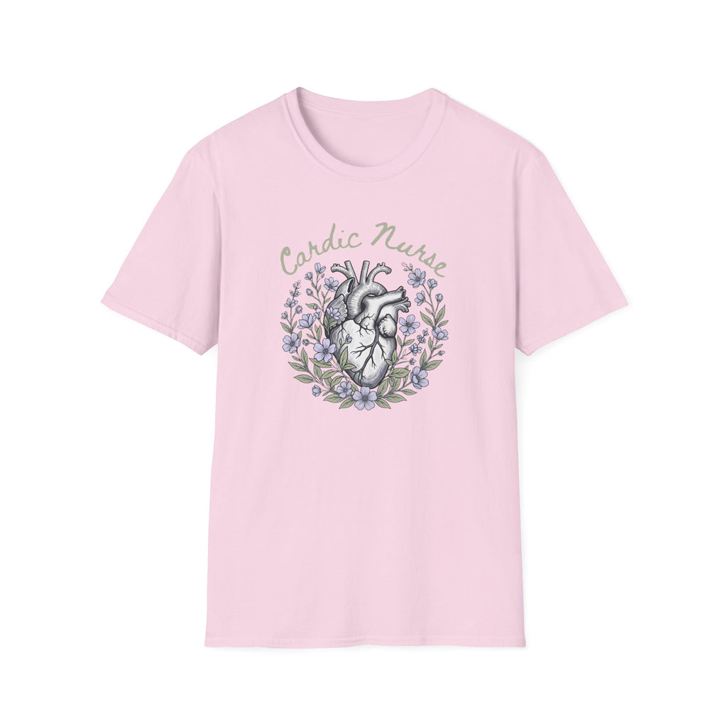 Cardiac Nurse Floral Heart T-Shirt