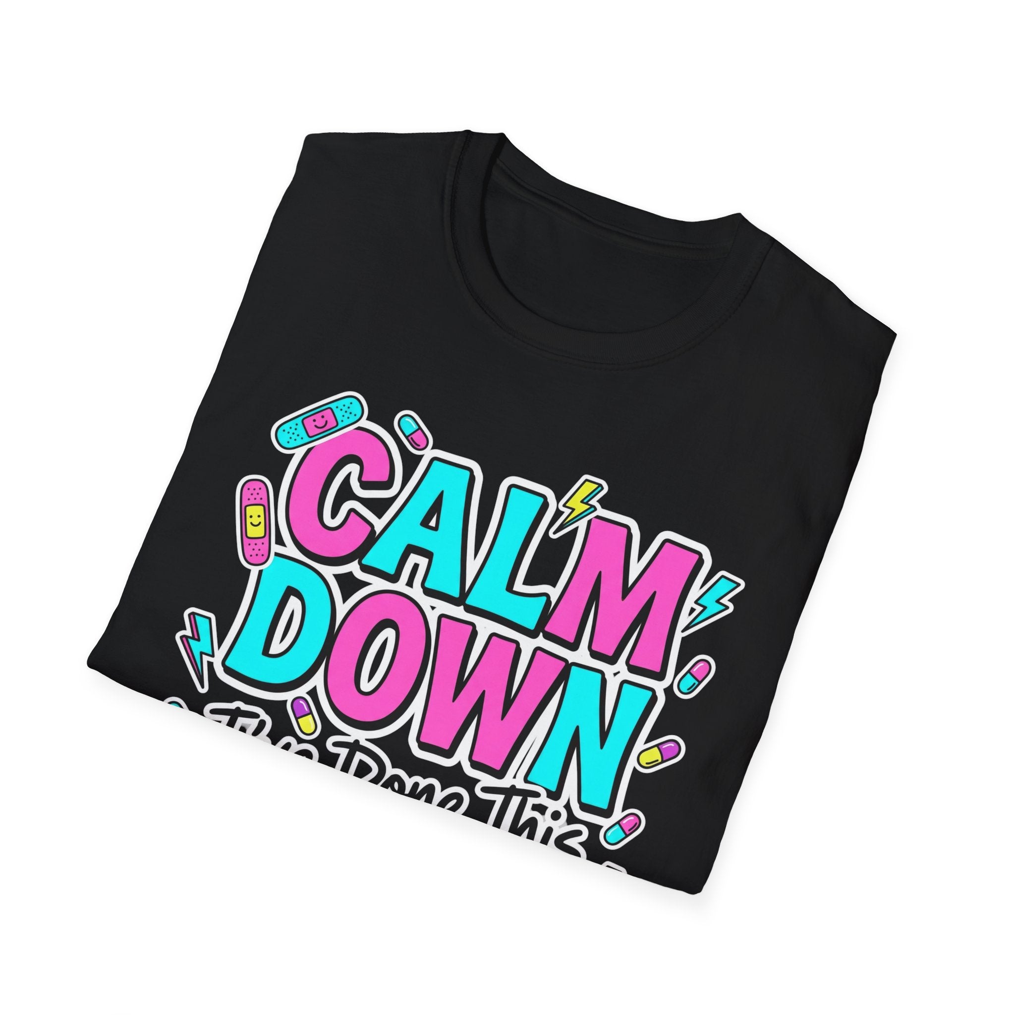 Calm Down Pink and Blue T-Shirt