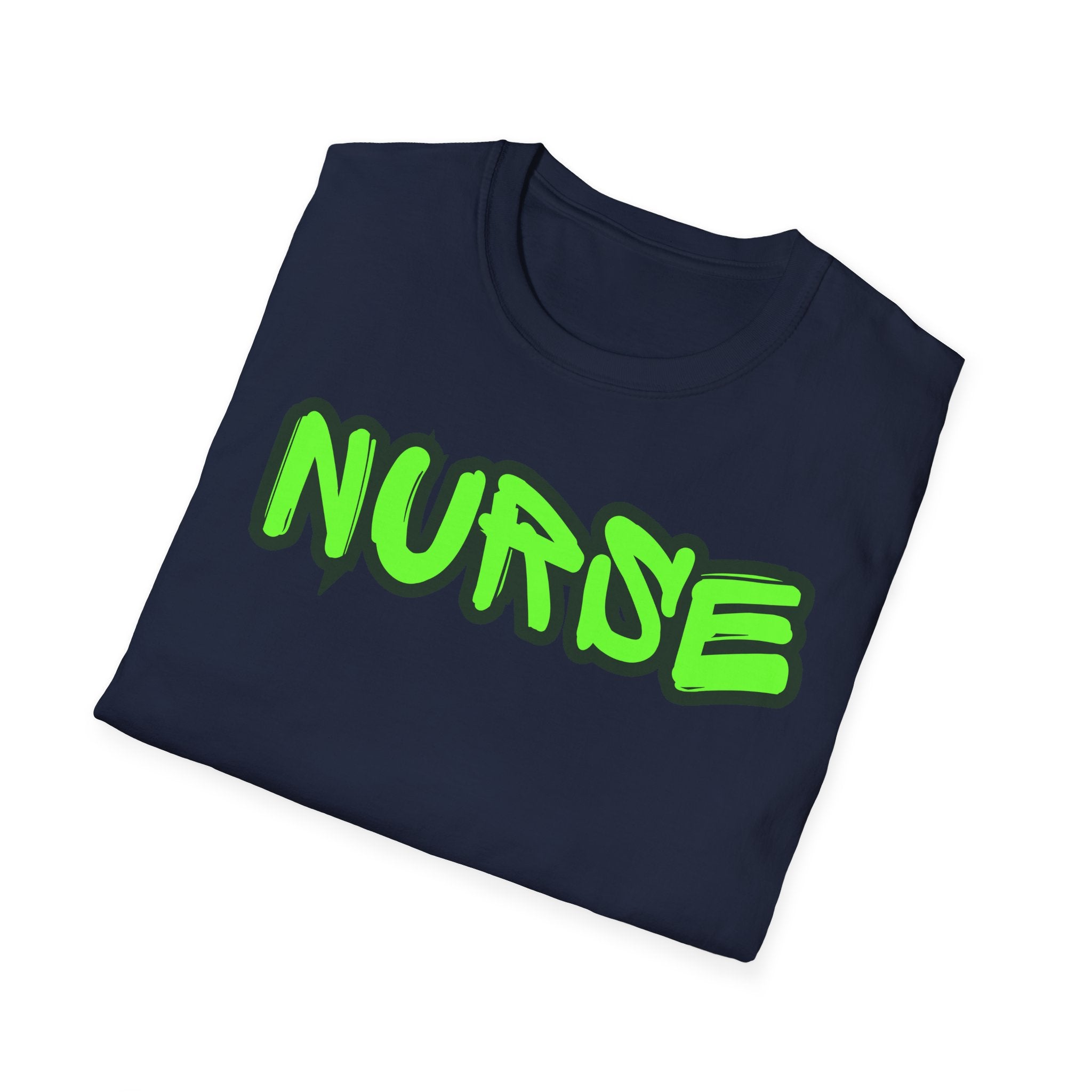 Neon Green Graffiti Nurse T-Shirt