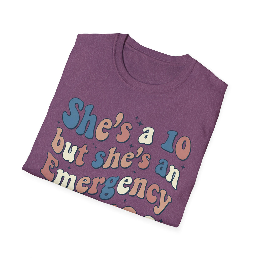She's a 10 Emergency Nurse Sparkle T-Shirt