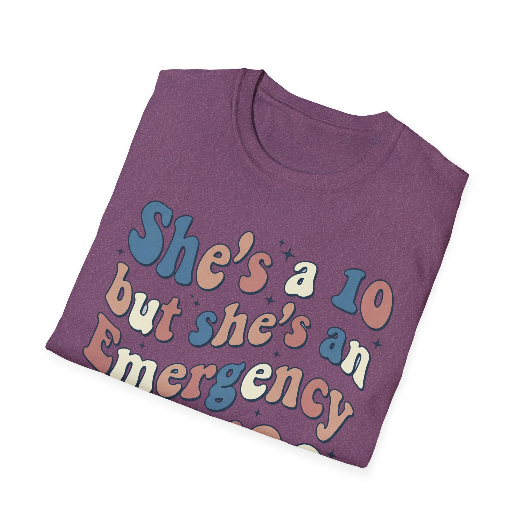 She's a 10 Emergency Nurse Sparkle T-Shirt
