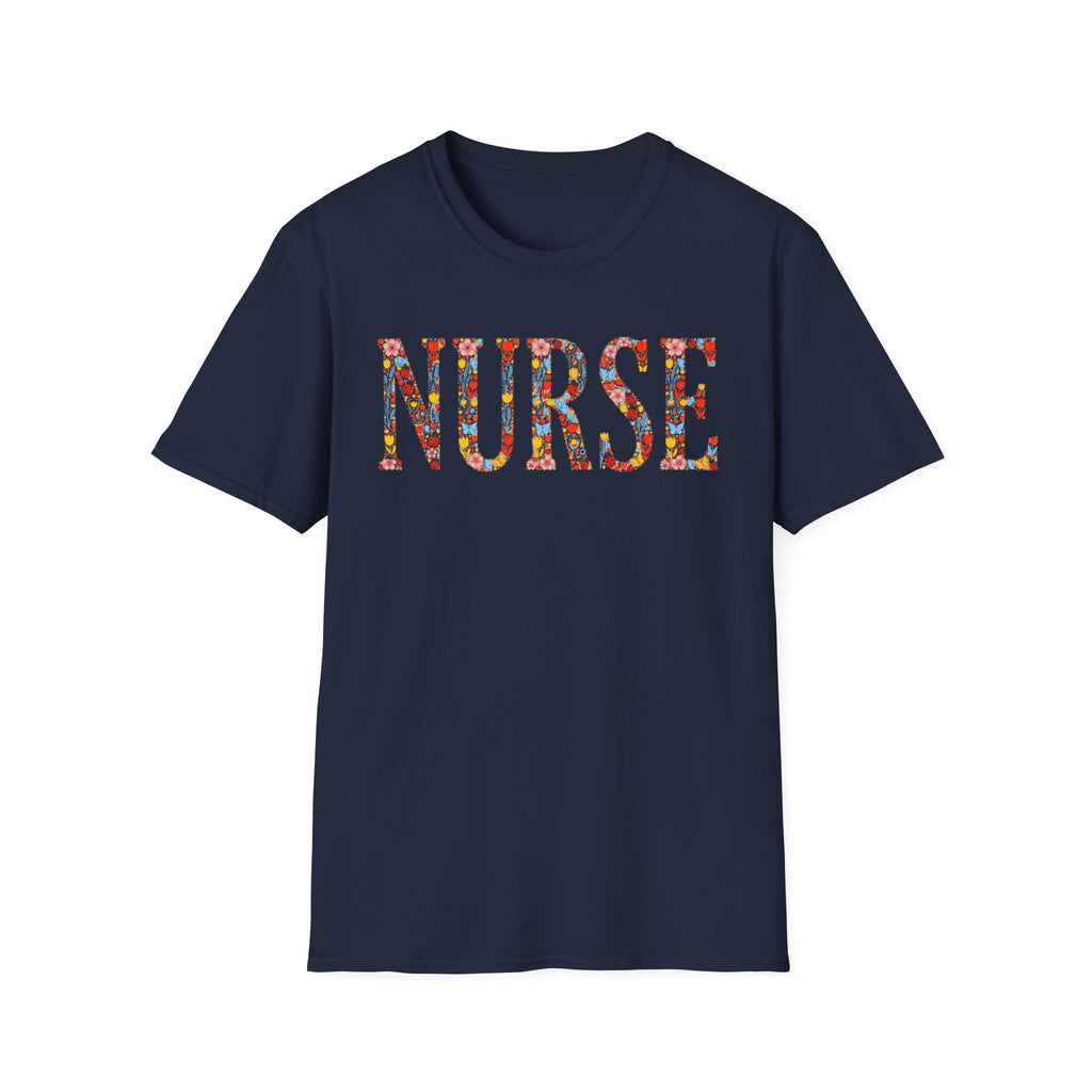 Ladybug Floral Nurse T-Shirt