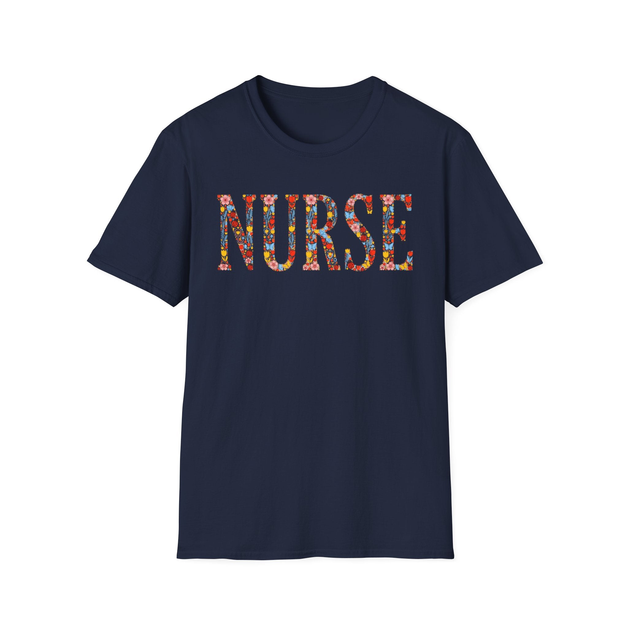 Ladybug Floral Nurse T-Shirt