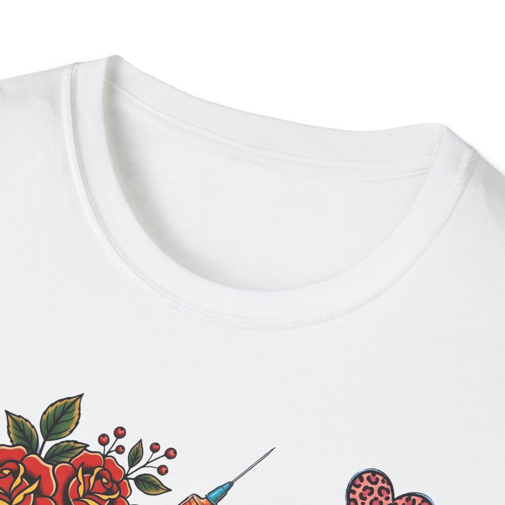 Fun Rainbow Cheetah Nurse T-Shirt
