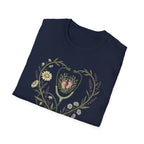 NICU Nurse Floral Stethoscope T-Shirt