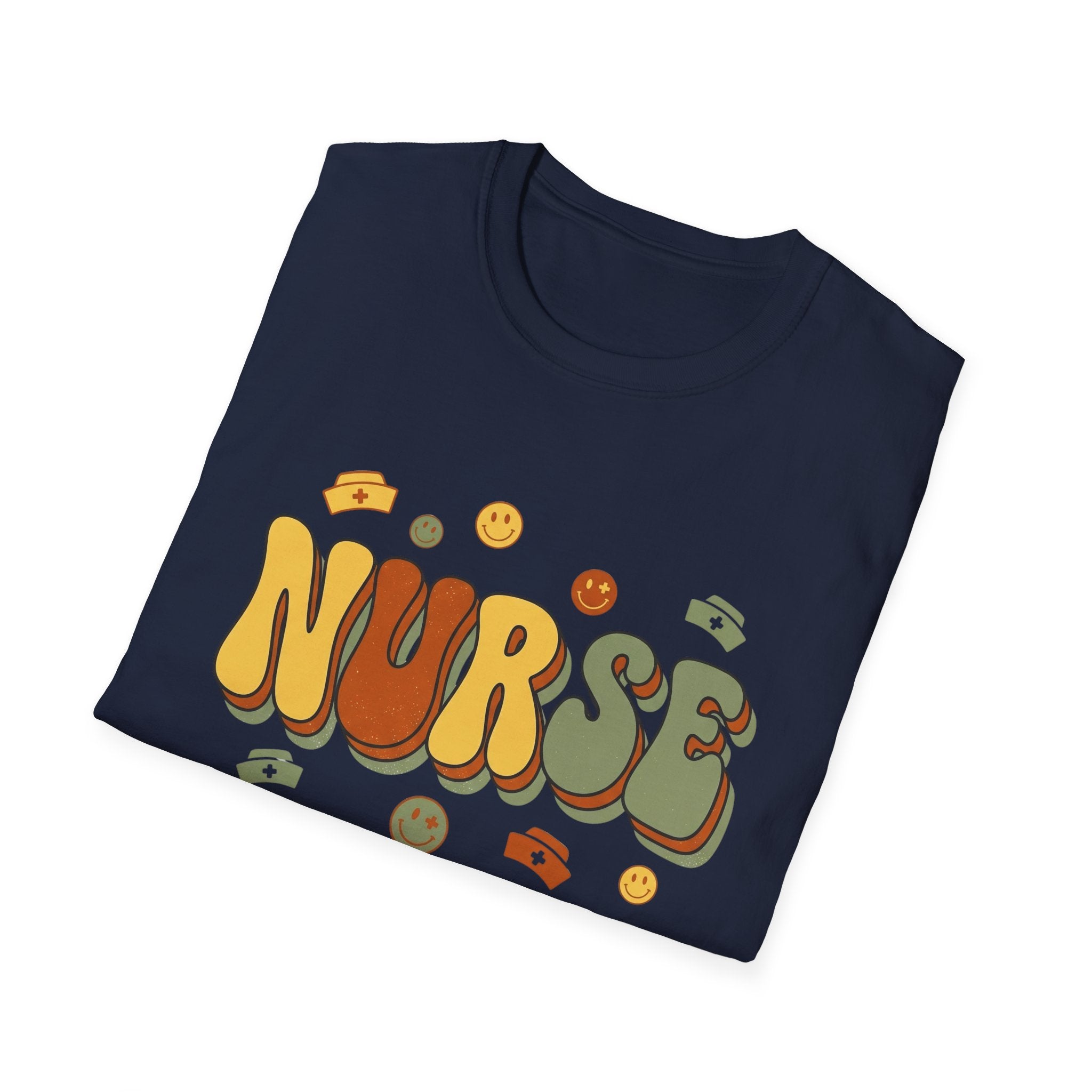 Groovy Bubble Letter Nurse T-Shirt