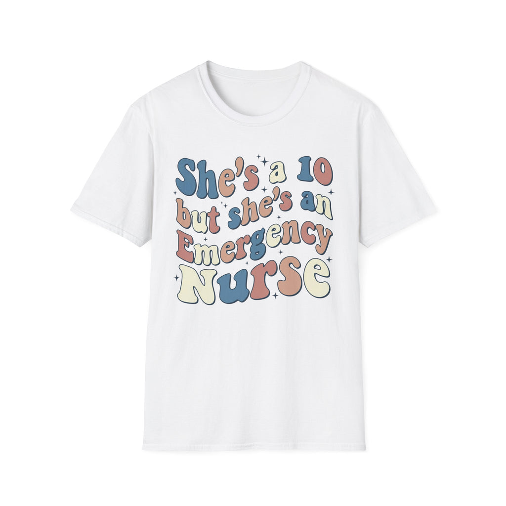 She's a 10 Emergency Nurse Sparkle T-Shirt