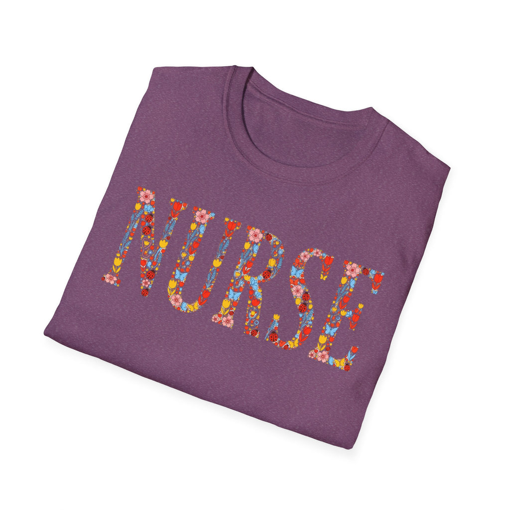 Ladybug Floral Nurse T-Shirt