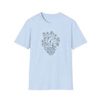 Cardiac Nurse floral Heart T-Shirt
