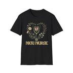 NICU Nurse Floral Stethoscope T-Shirt