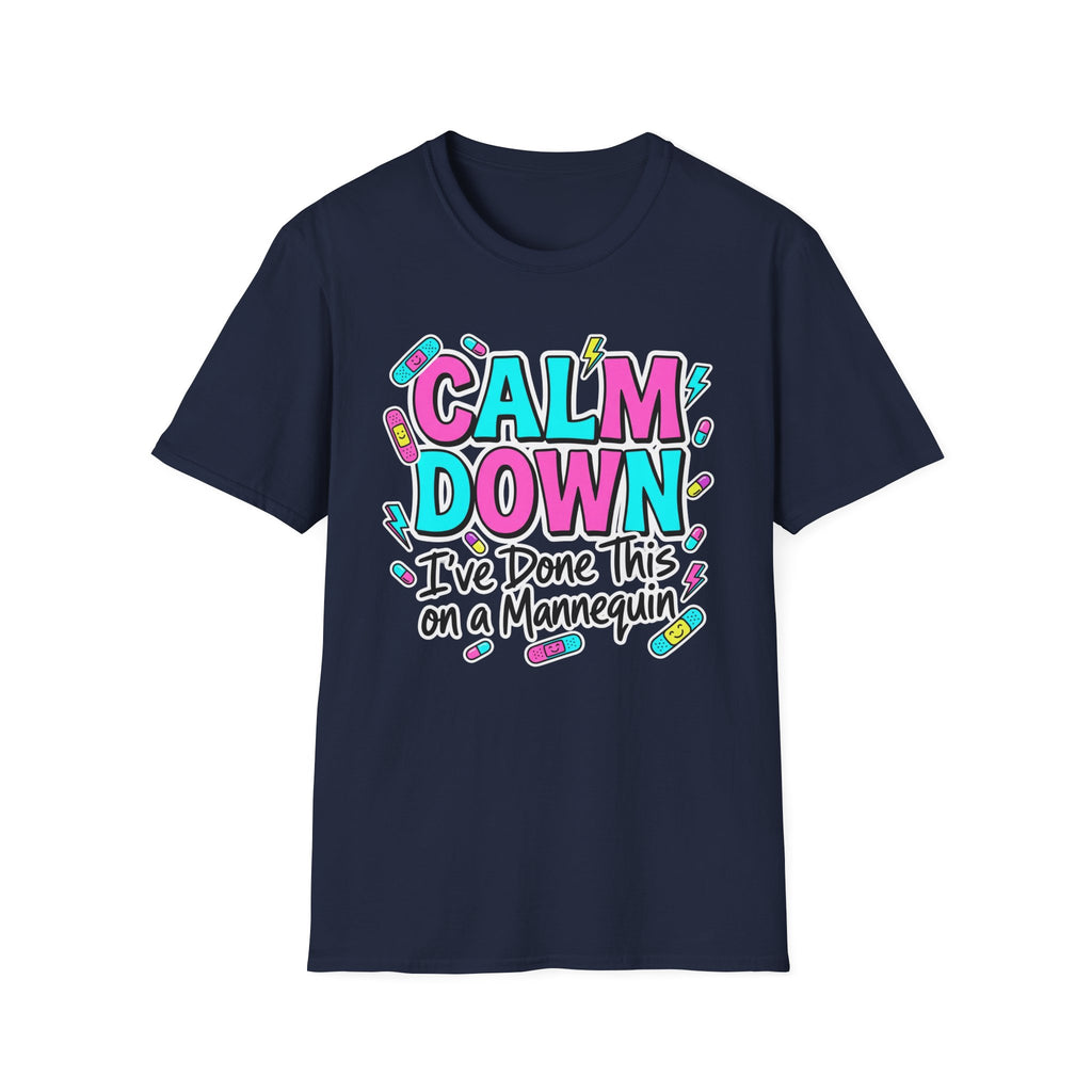 Calm Down Pink and Blue T-Shirt
