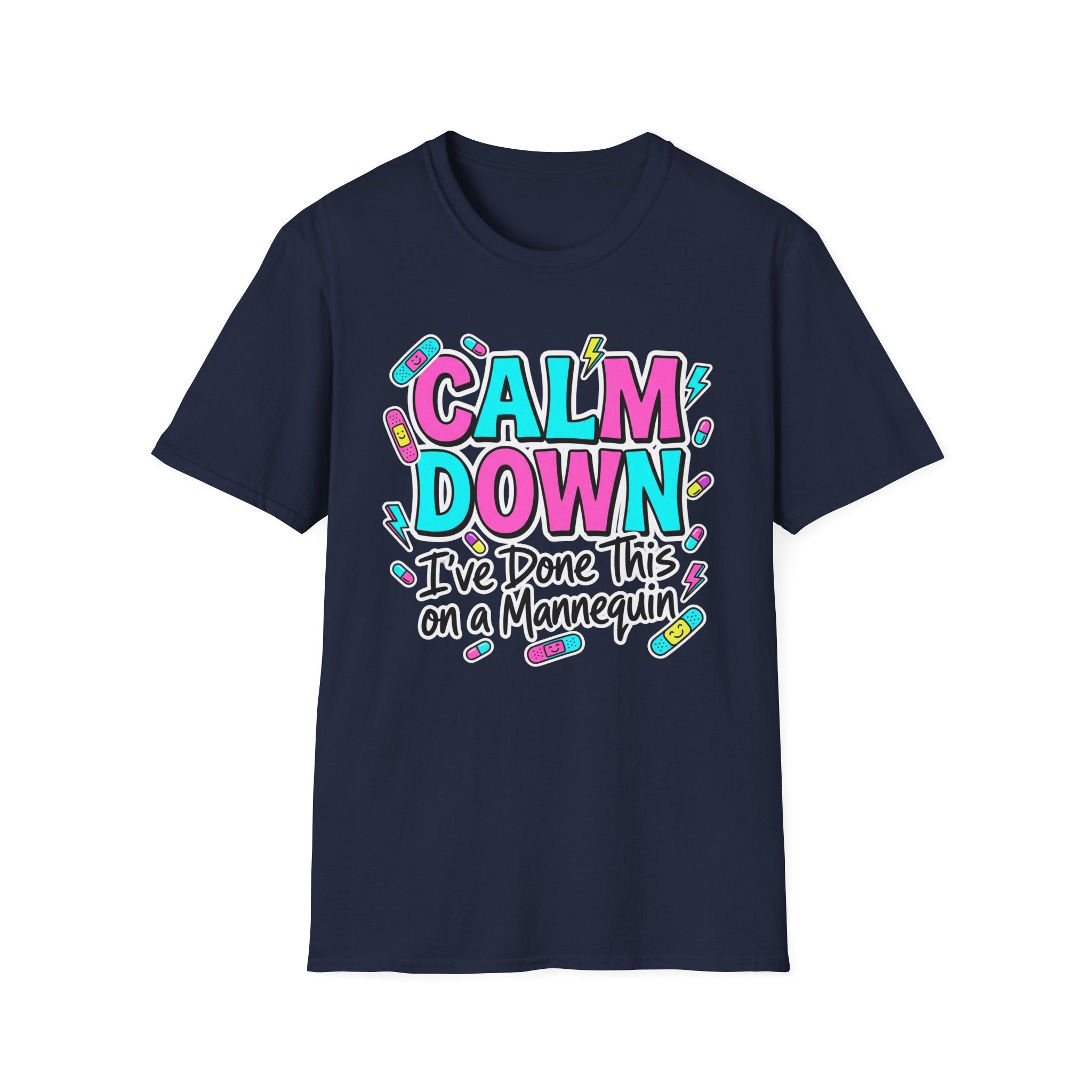 Calm Down Pink and Blue T-Shirt