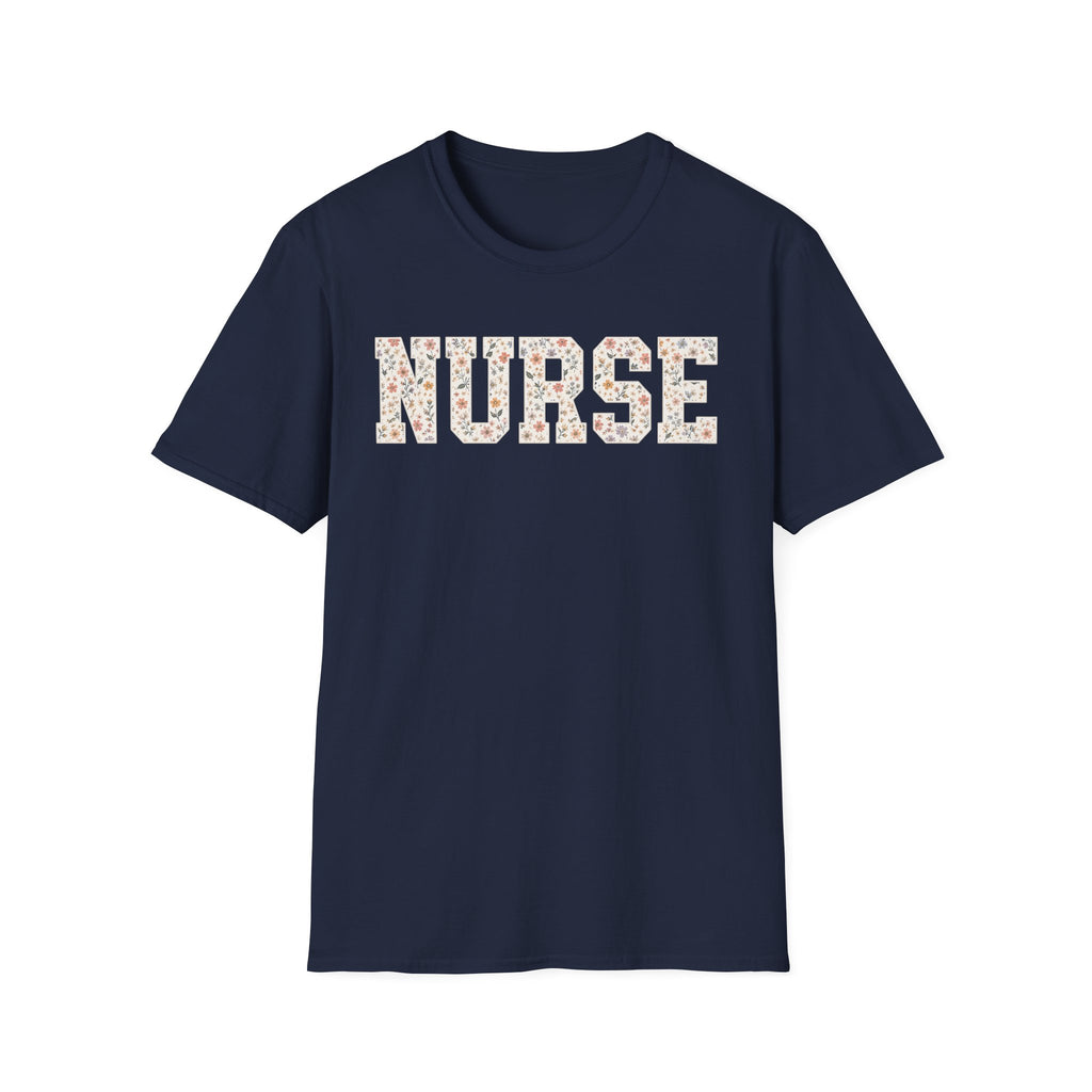 Varsity Floral Nurse T-Shirt