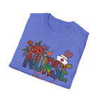 Fun Rainbow Cheetah Nurse T-Shirt