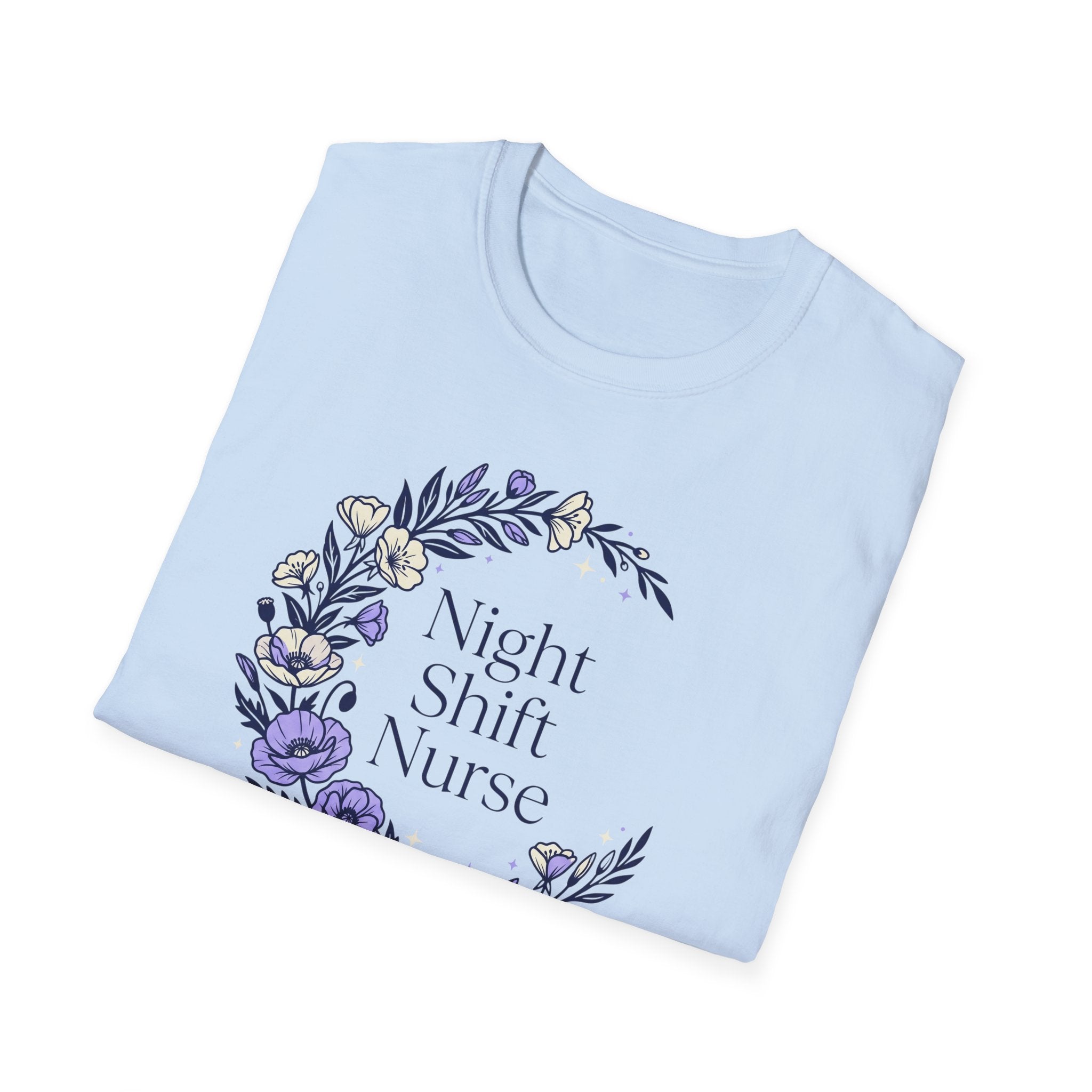 Nightshift Nurse Floral Moon T-Shirt