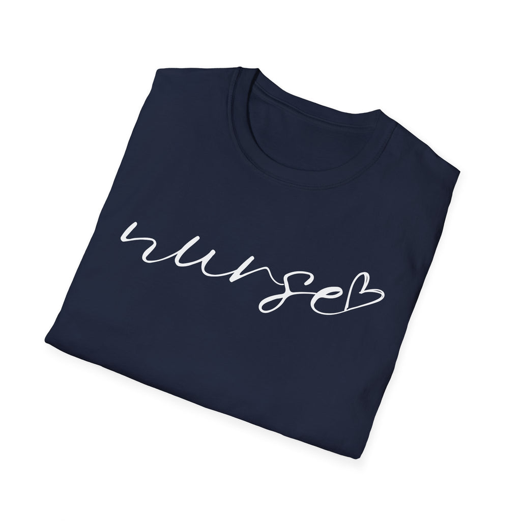 Nurse Script in White T-Shirt