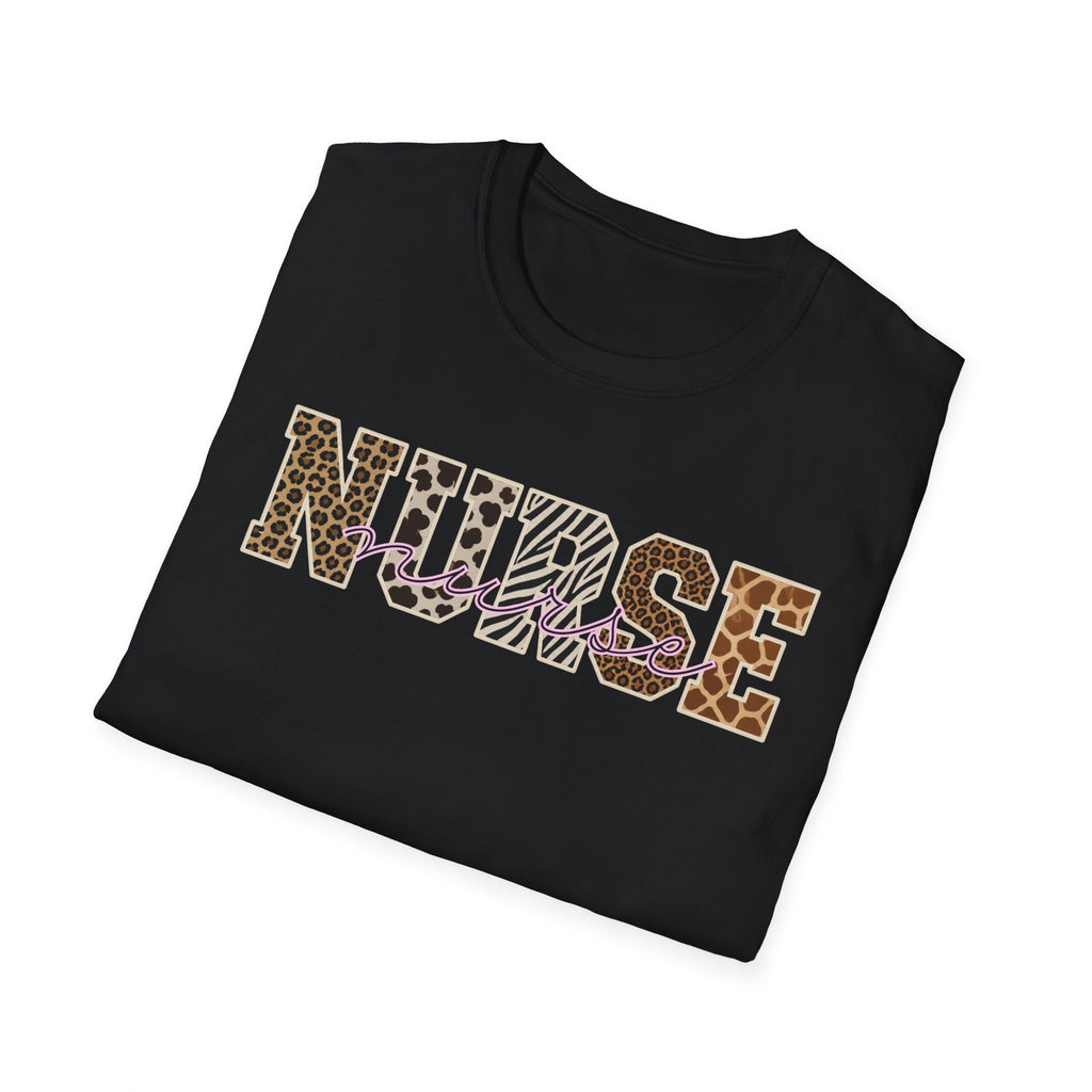 Animal Print Varsity Nurse T-Shirt