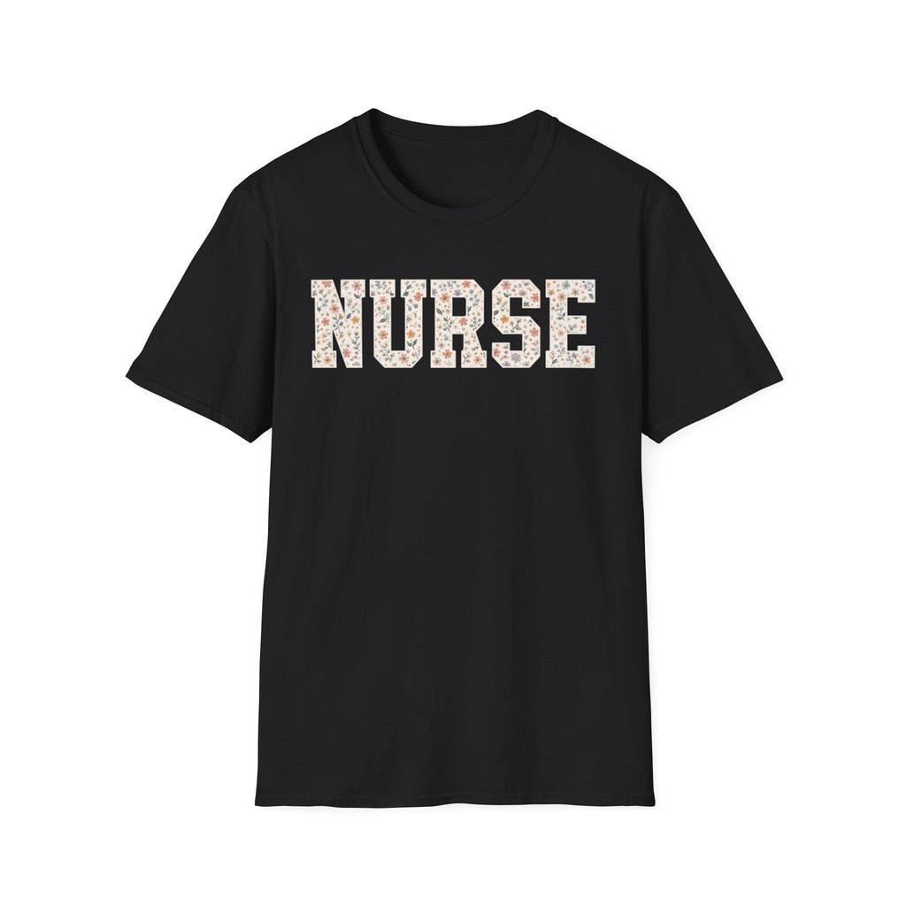 Varsity Floral Nurse T-Shirt