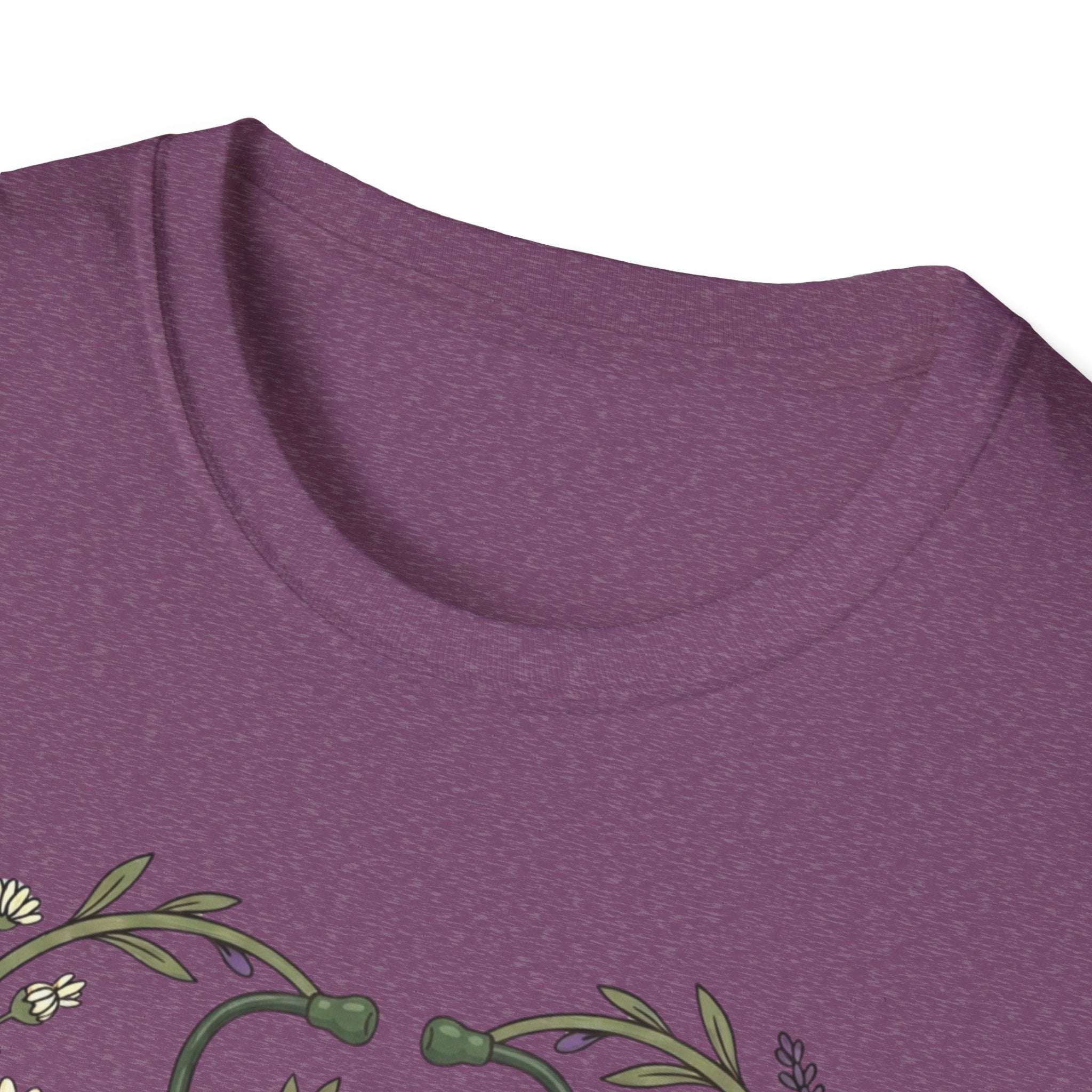 NICU Nurse Floral Stethoscope T-Shirt