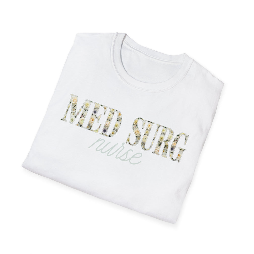 Med Surg Nurse Floral T-Shirt