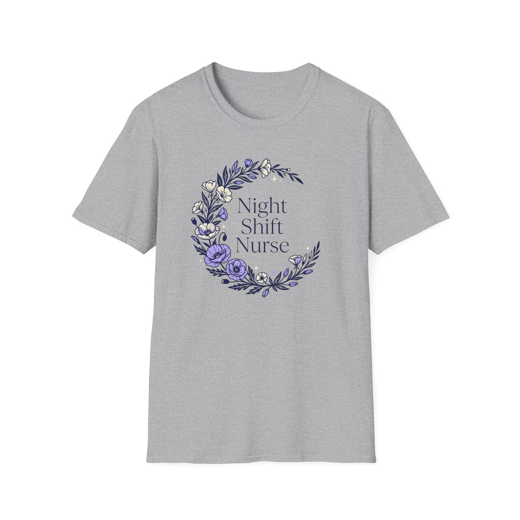 Nightshift Nurse Floral Moon T-Shirt