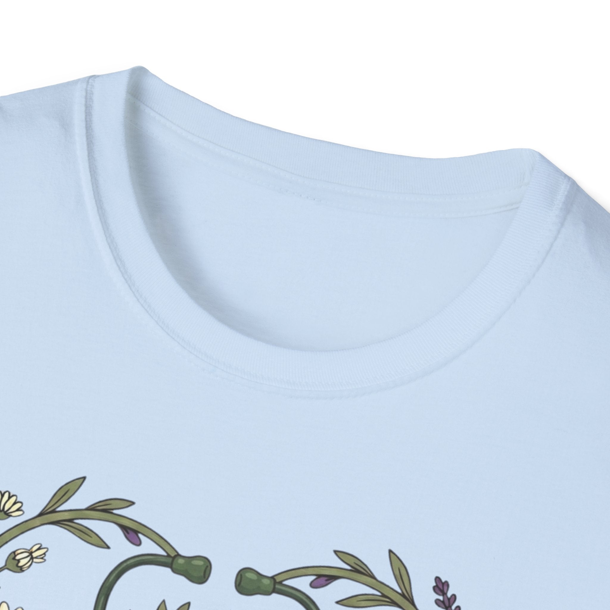 NICU Nurse Floral Stethoscope T-Shirt