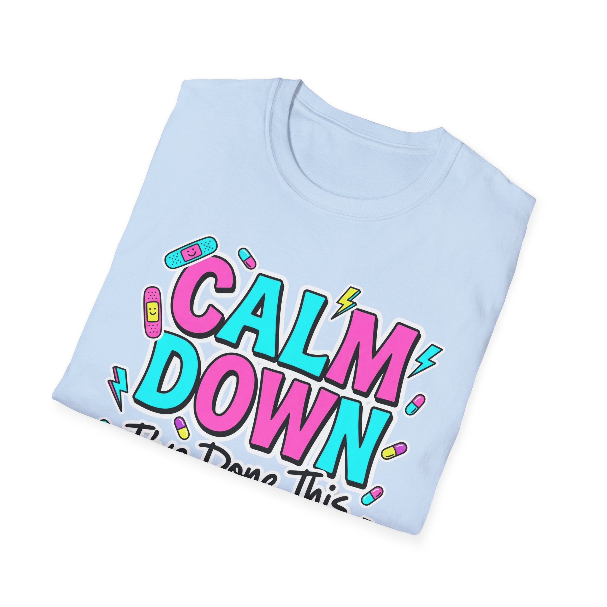 Calm Down Pink and Blue T-Shirt