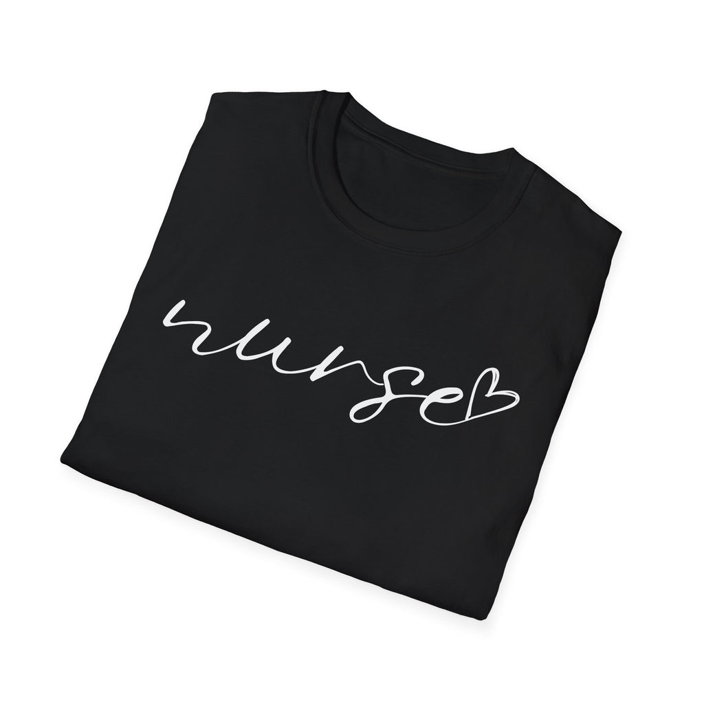 Nurse Script in White T-Shirt