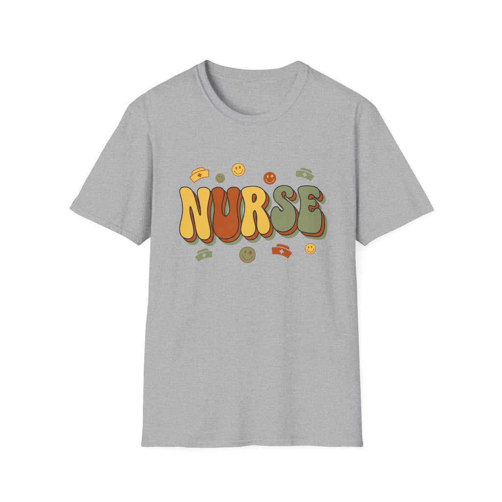 Groovy Bubble Letter Nurse T-Shirt