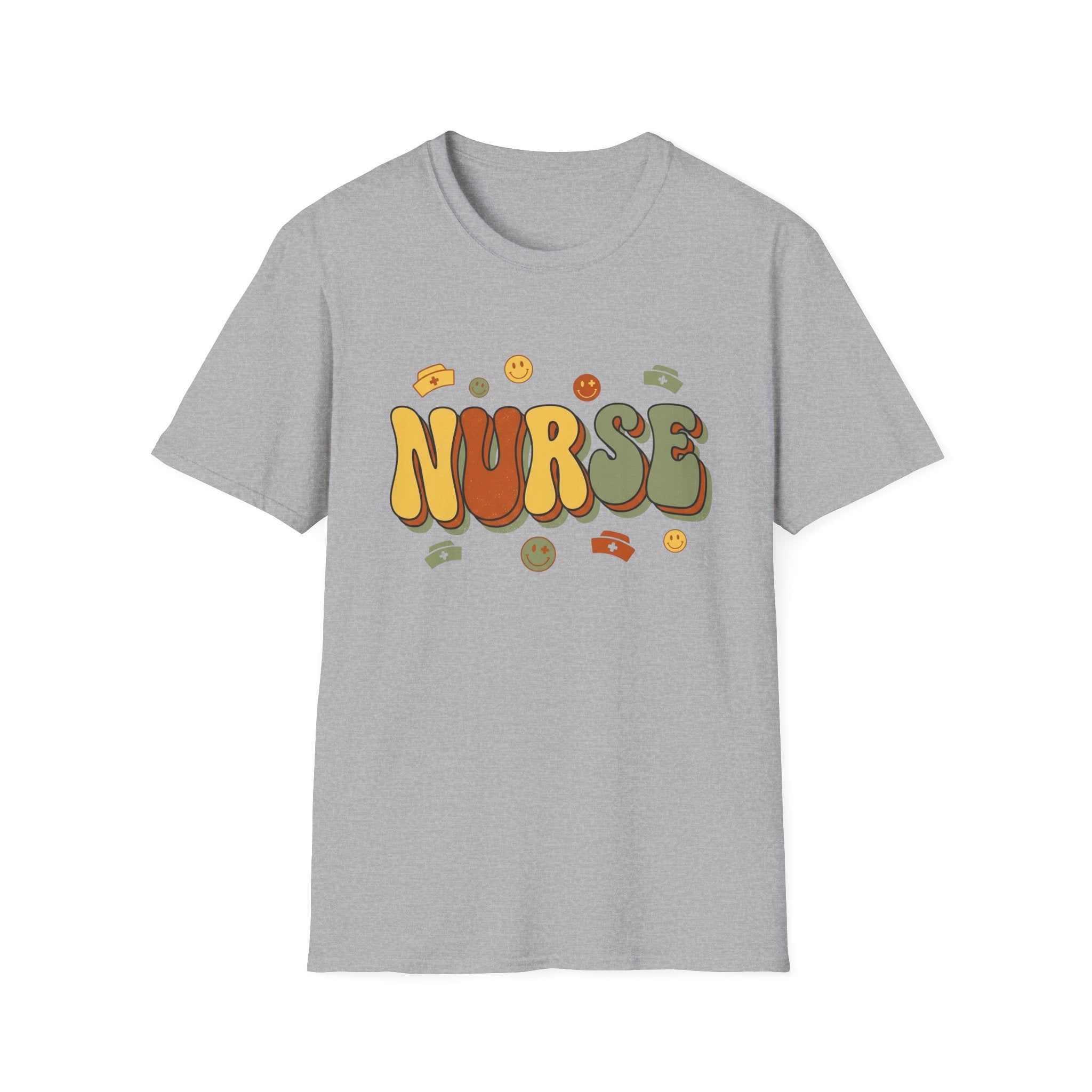 Groovy Bubble Letter Nurse T-Shirt