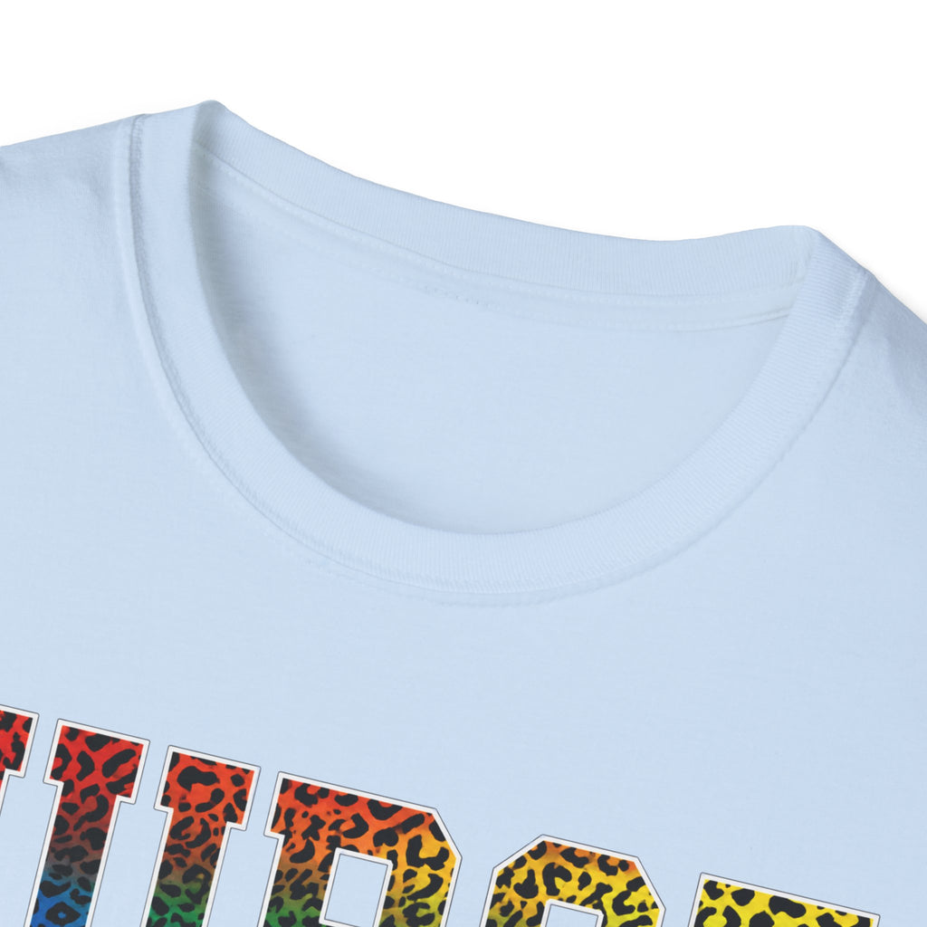 Multicolor Cheetah Print Varsity Nurse T-Shirt