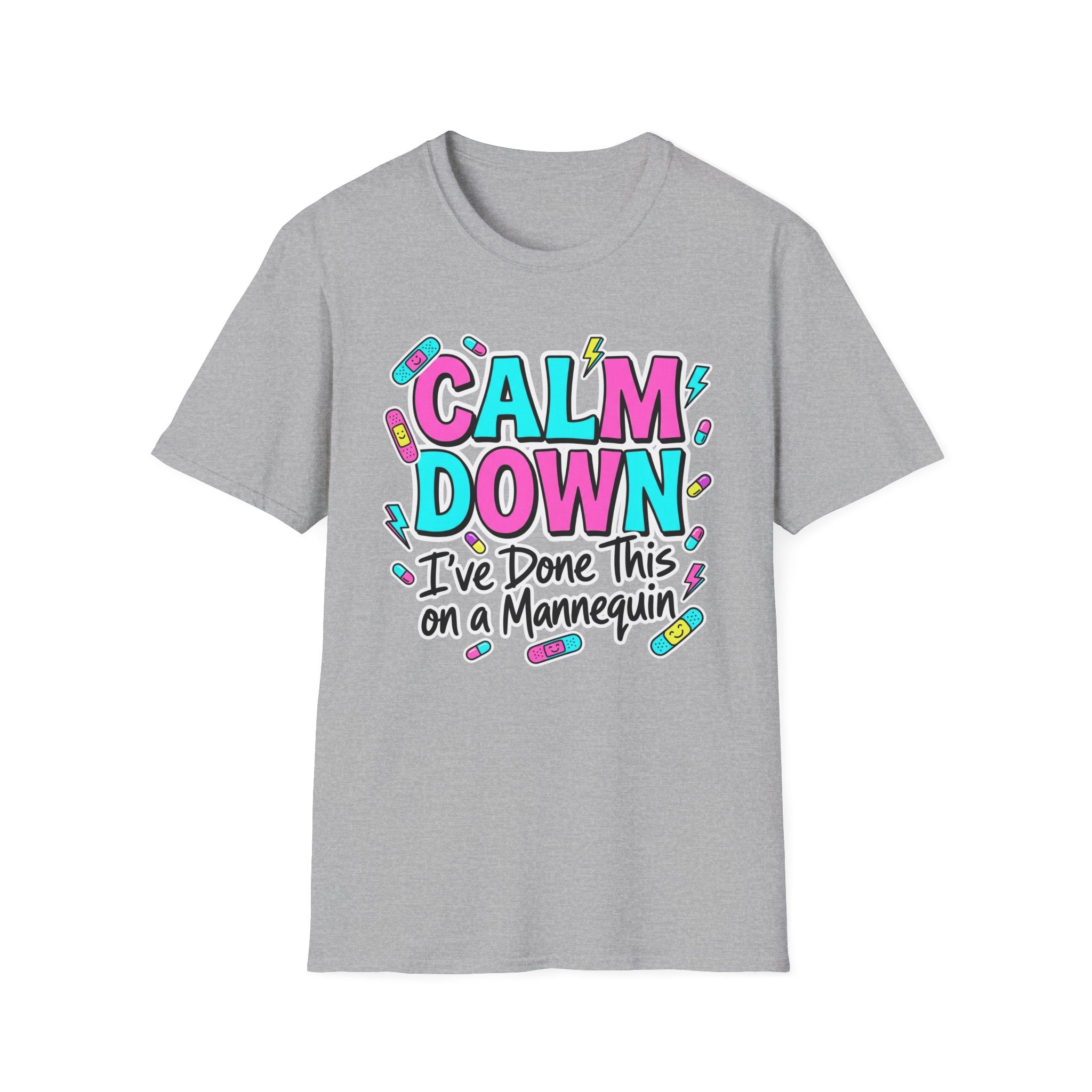 Calm Down Pink and Blue T-Shirt