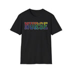 Multicolor Cheetah Print Varsity Nurse T-Shirt