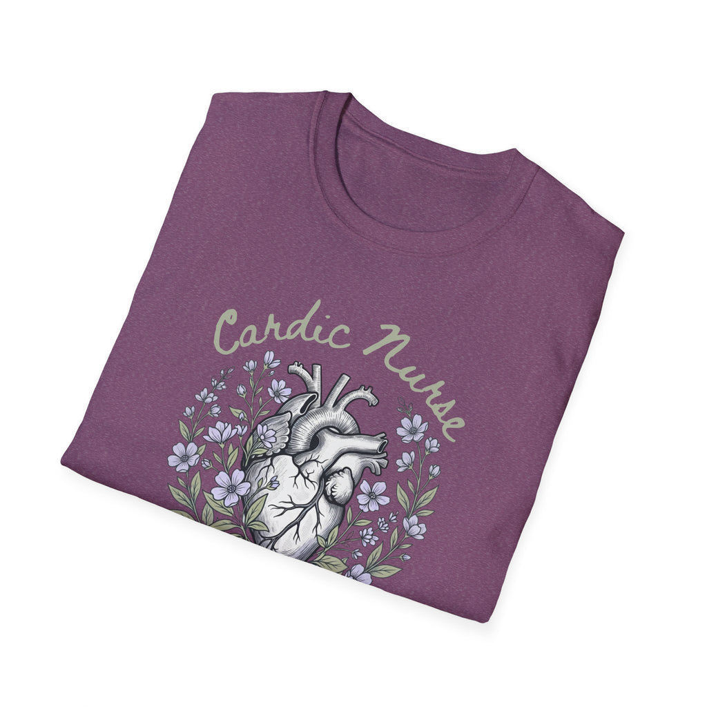 Cardiac Nurse Floral Heart T-Shirt