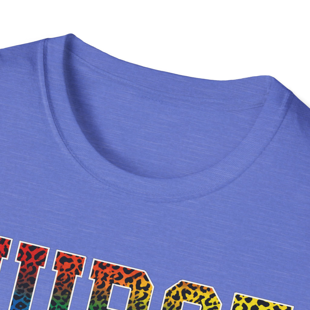 Multicolor Cheetah Print Varsity Nurse T-Shirt