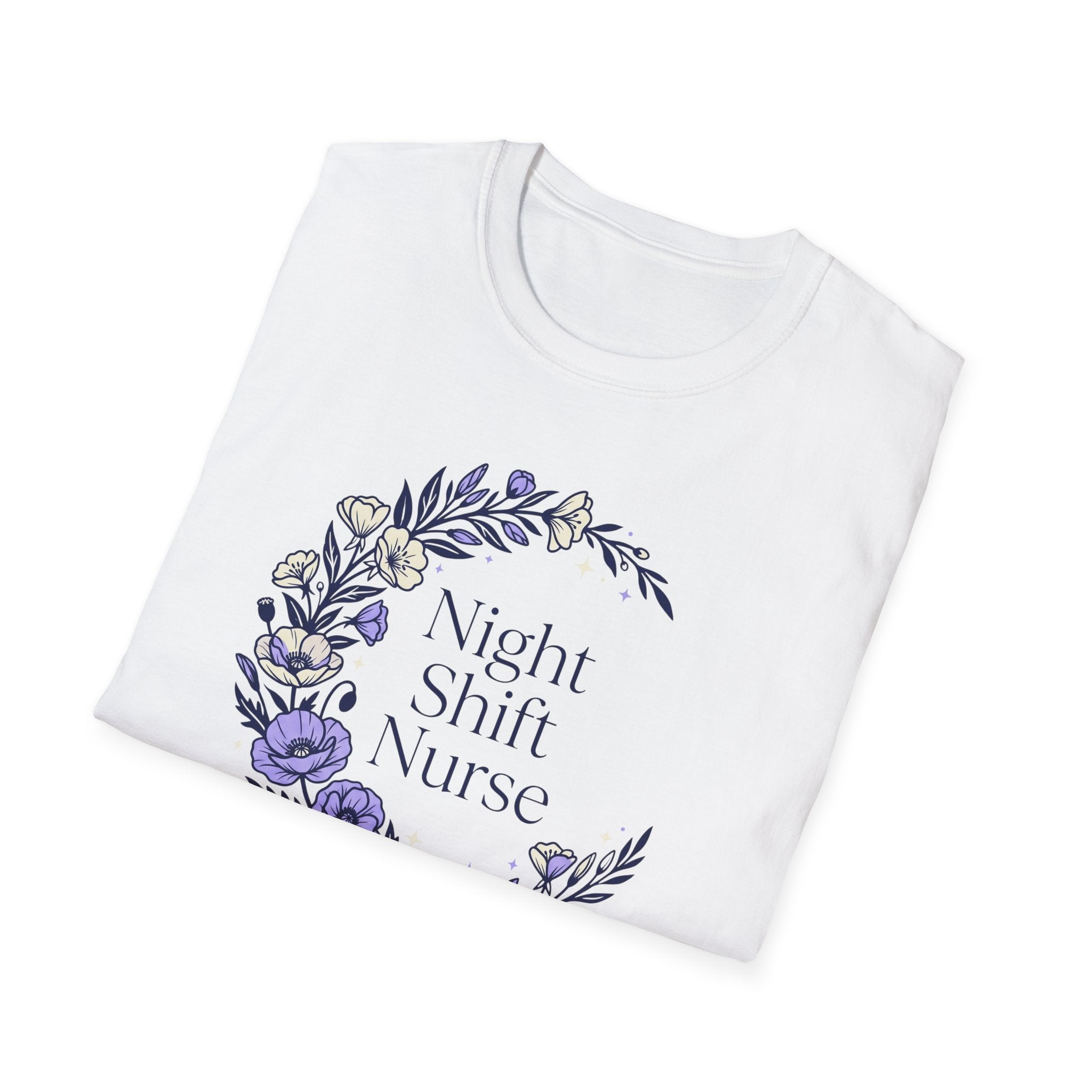 Nightshift Nurse Floral Moon T-Shirt