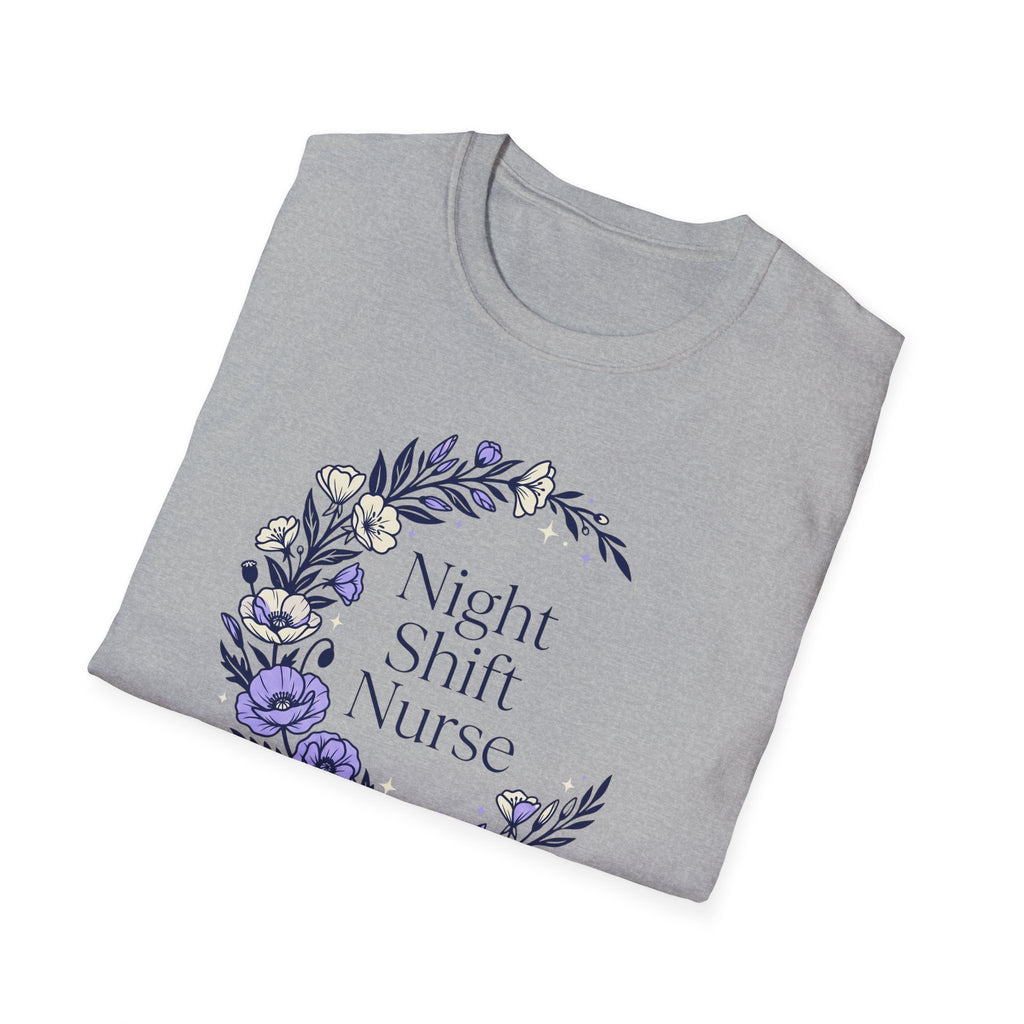 Nightshift Nurse Floral Moon T-Shirt