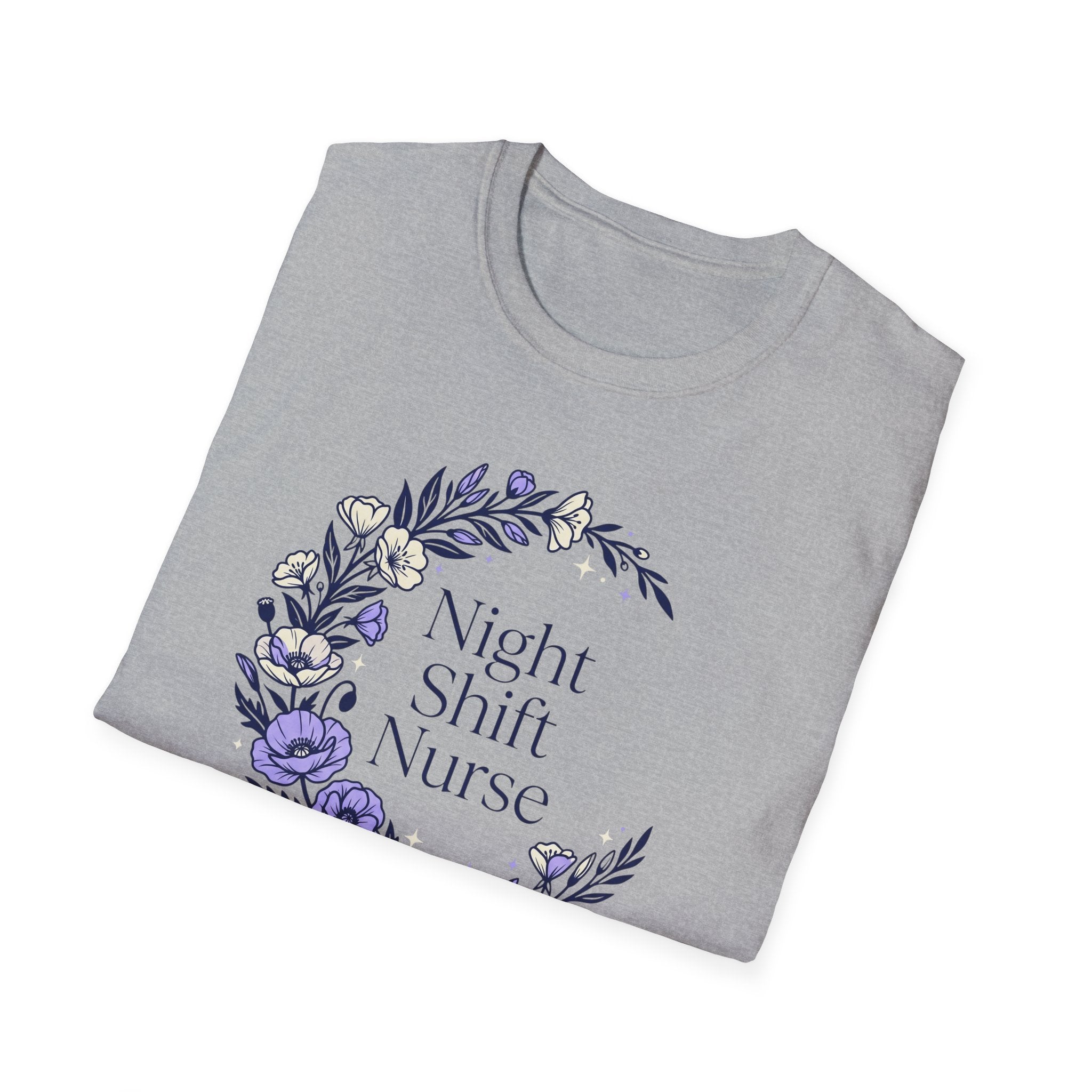 Nightshift Nurse Floral Moon T-Shirt