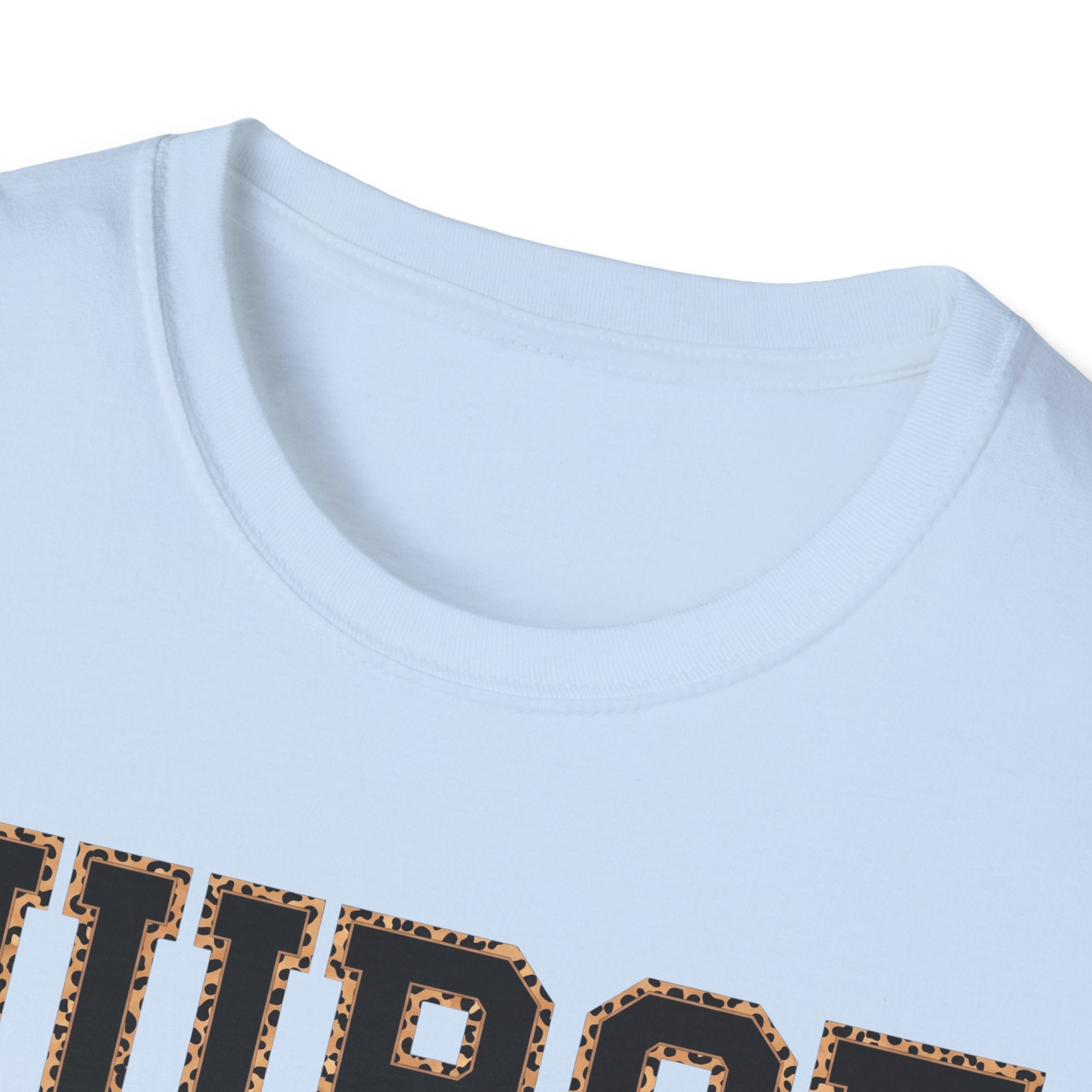 Cheetah Print Outline Varsity Nurse T-Shirt