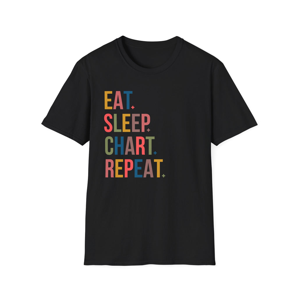 Eat Sleep Chart Repeat T-Shirt